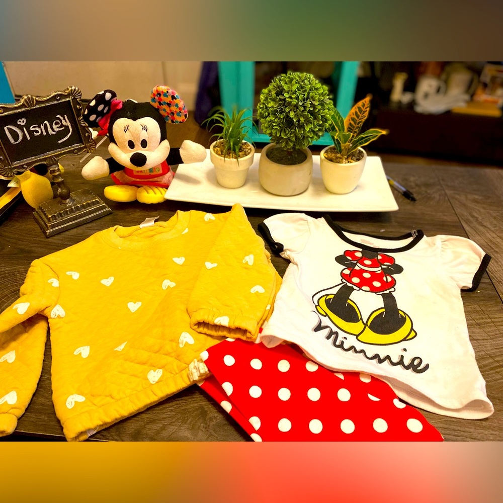🩵Minnie Mouse Hearts of Gold Bundle- toddler, girl